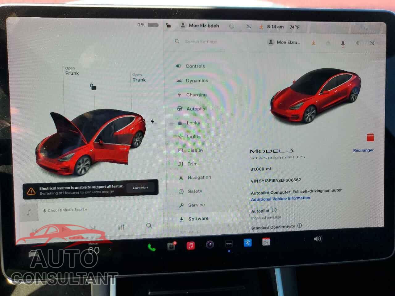 TESLA MODEL 3 2020 - 5YJ3E1EA8LF606562