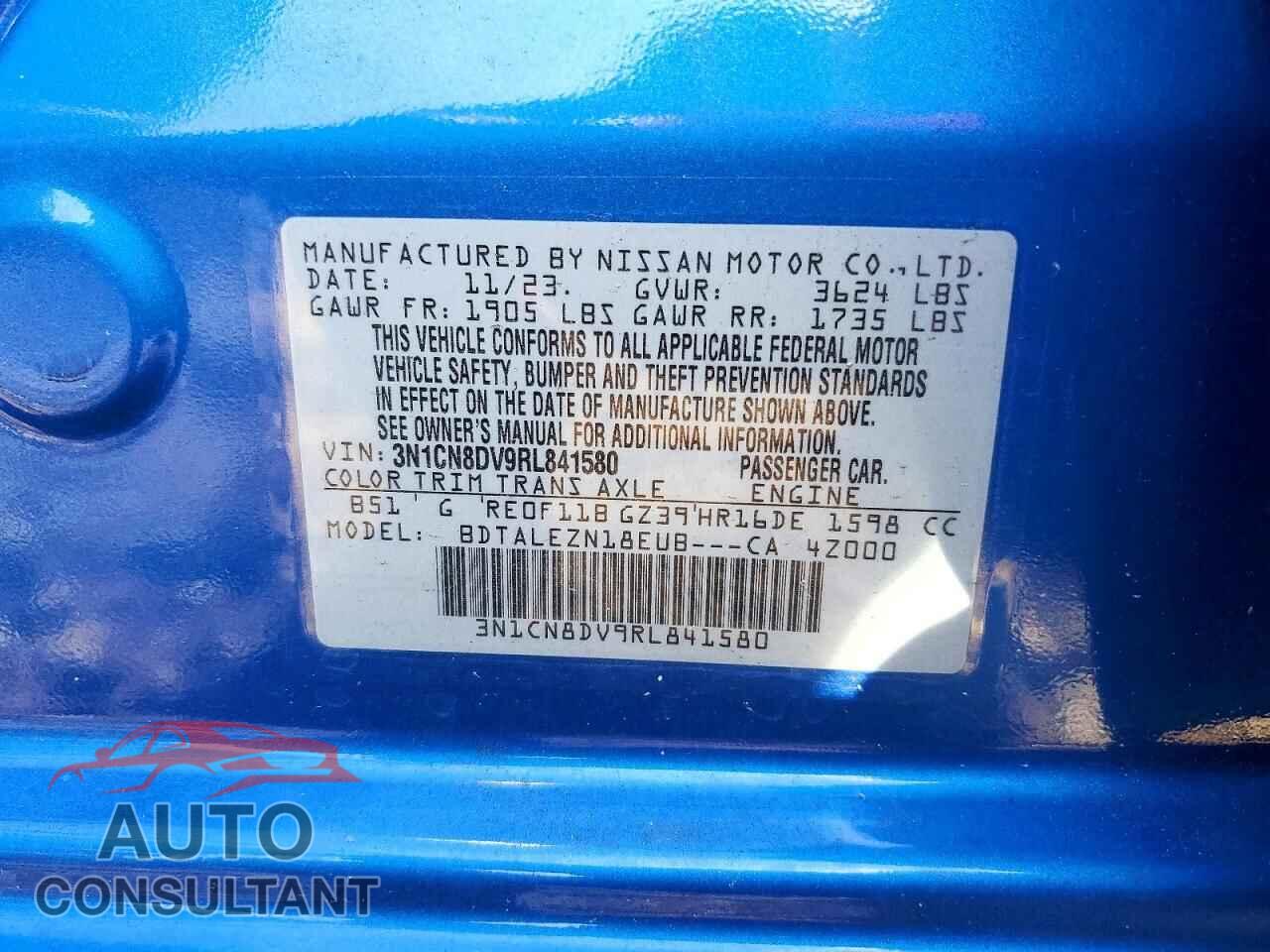 NISSAN VERSA 2024 - 3N1CN8DV9RL841580