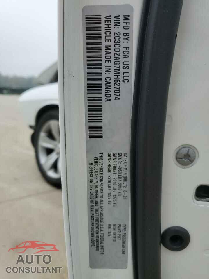 DODGE CHALLENGER 2021 - 2C3CDZAG7MH627074