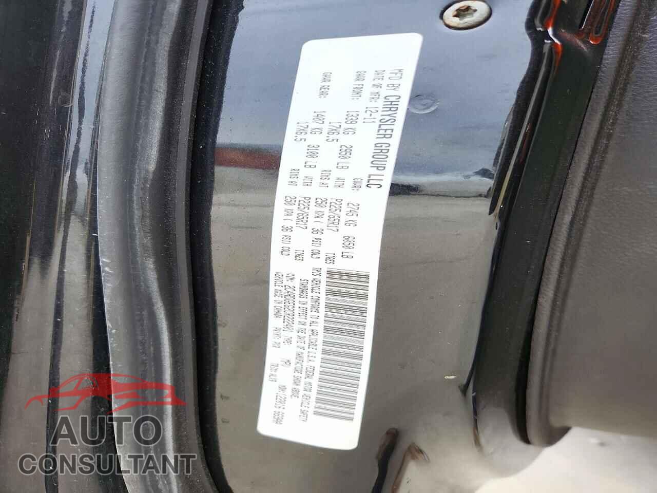 DODGE CARAVAN 2012 - 2C4RDGEG2CR222401