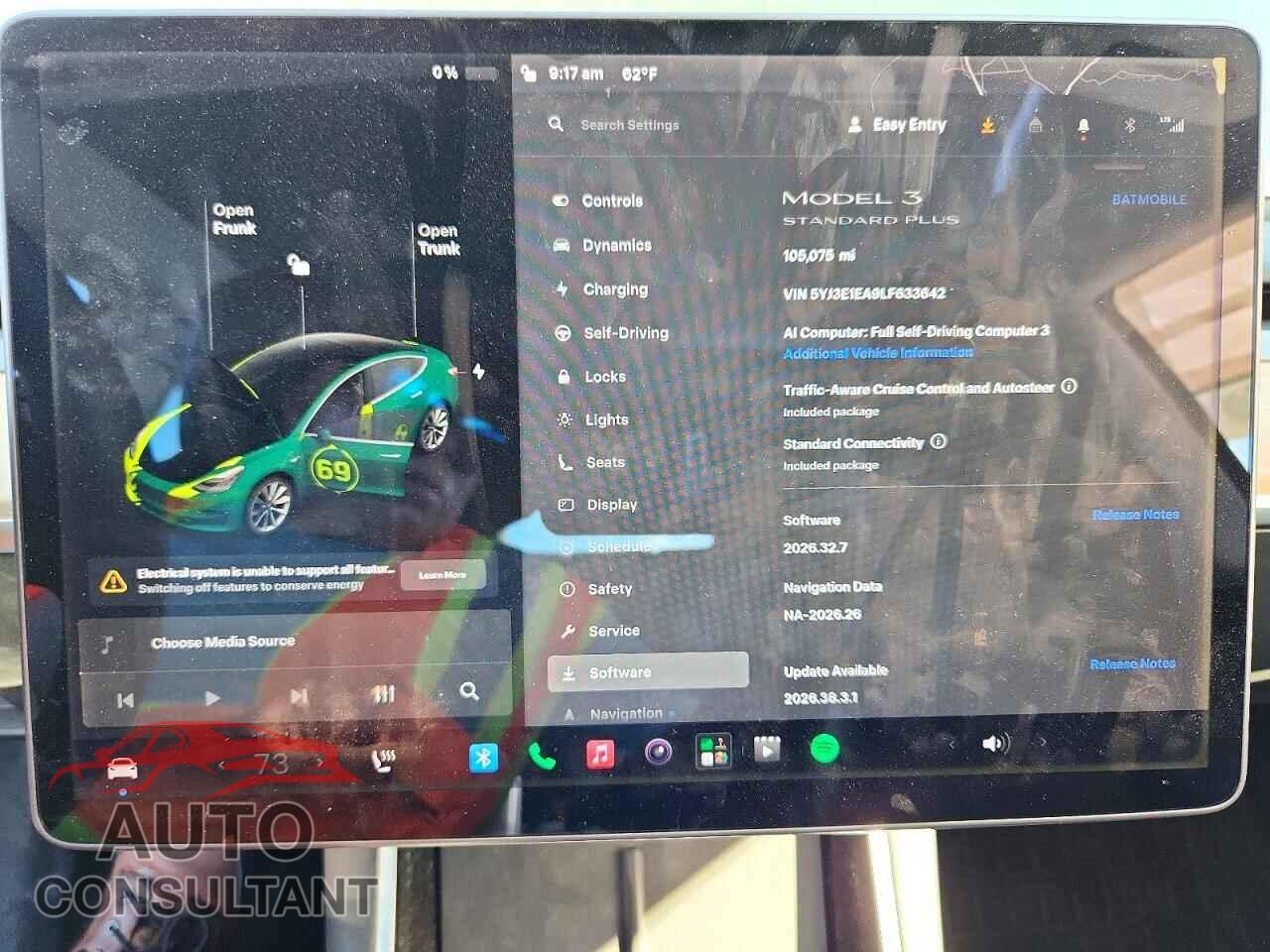 TESLA MODEL 3 2020 - 5YJ3E1EA9LF633642