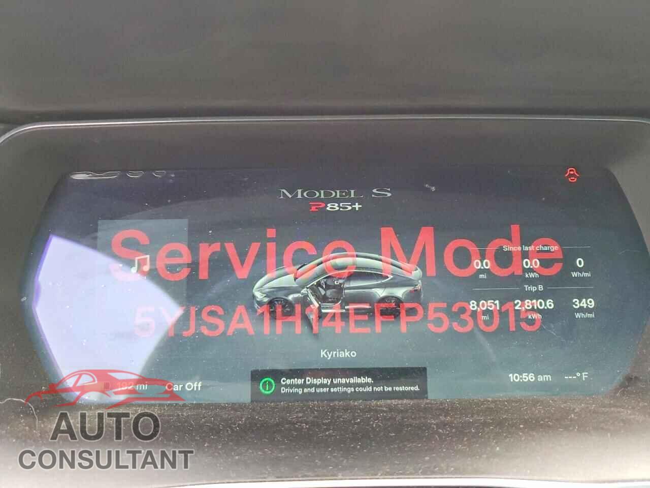 TESLA MODEL S 2014 - 5YJSA1H14EFP53015