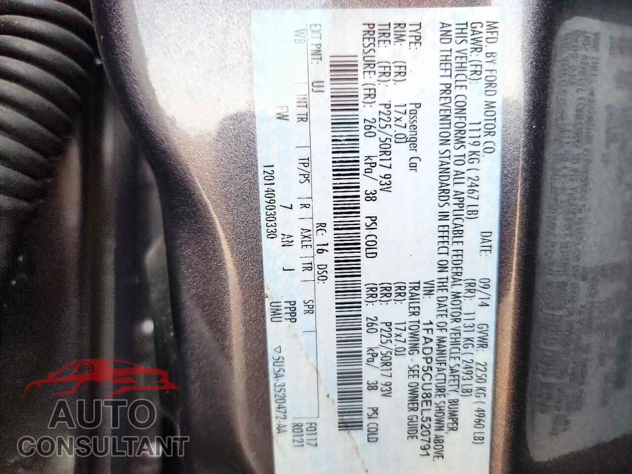 FORD CMAX 2014 - 1FADP5CU8EL520791