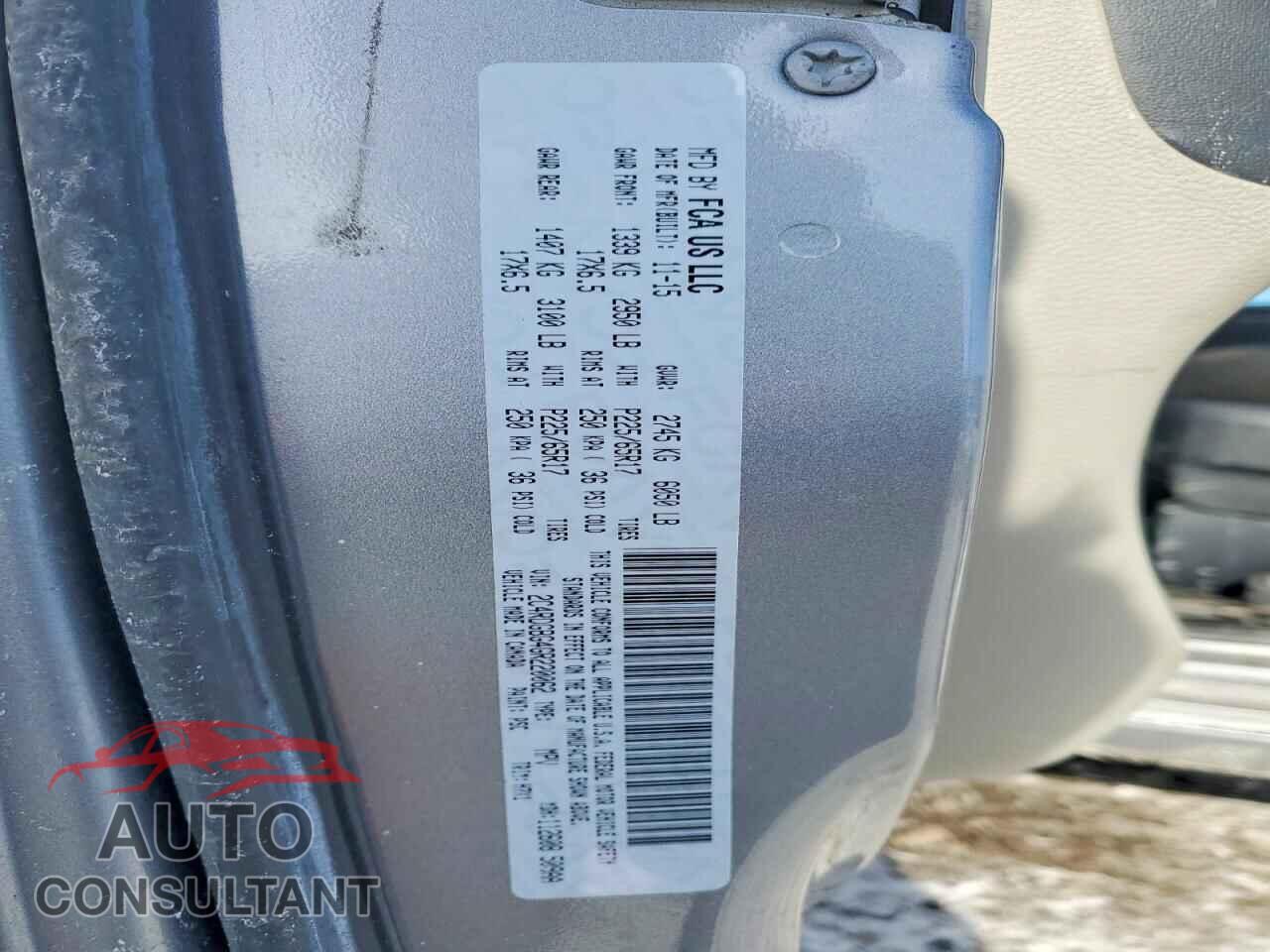 DODGE CARAVAN 2016 - 2C4RDGBG4GR220062