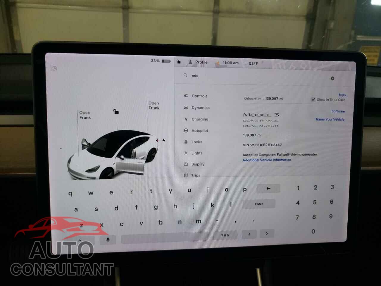 TESLA MODEL 3 2018 - 5YJ3E1EB2JF115457