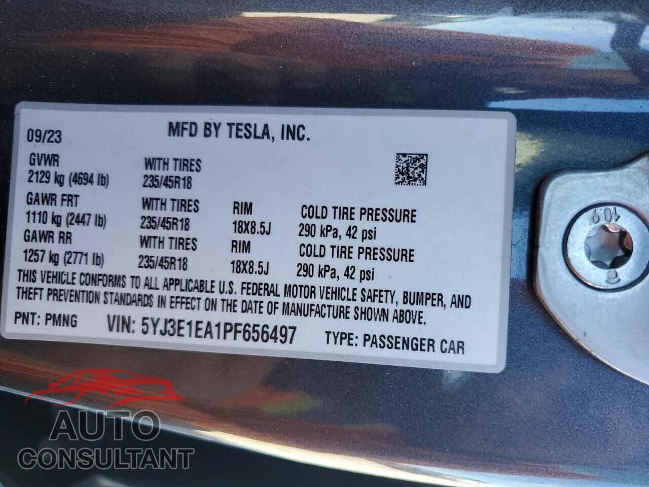 TESLA MODEL 3 2023 - 5YJ3E1EA1PF656497