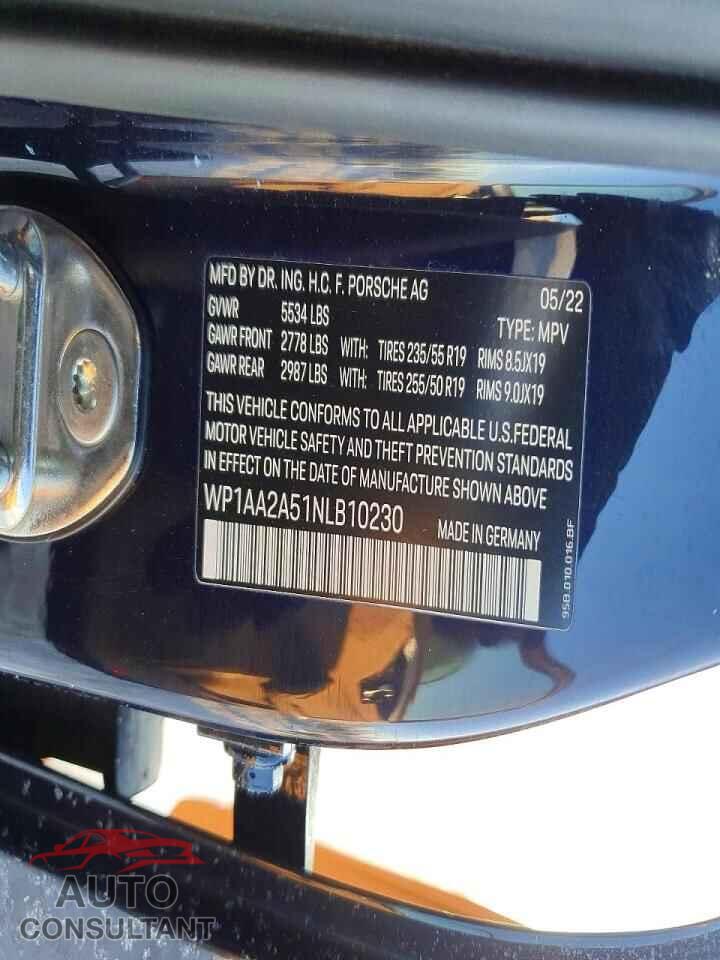PORSCHE MACAN 2022 - WP1AA2A51NLB10230