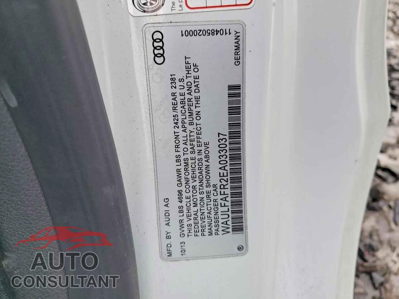 AUDI A5 2014 - WAULFAFR2EA033037