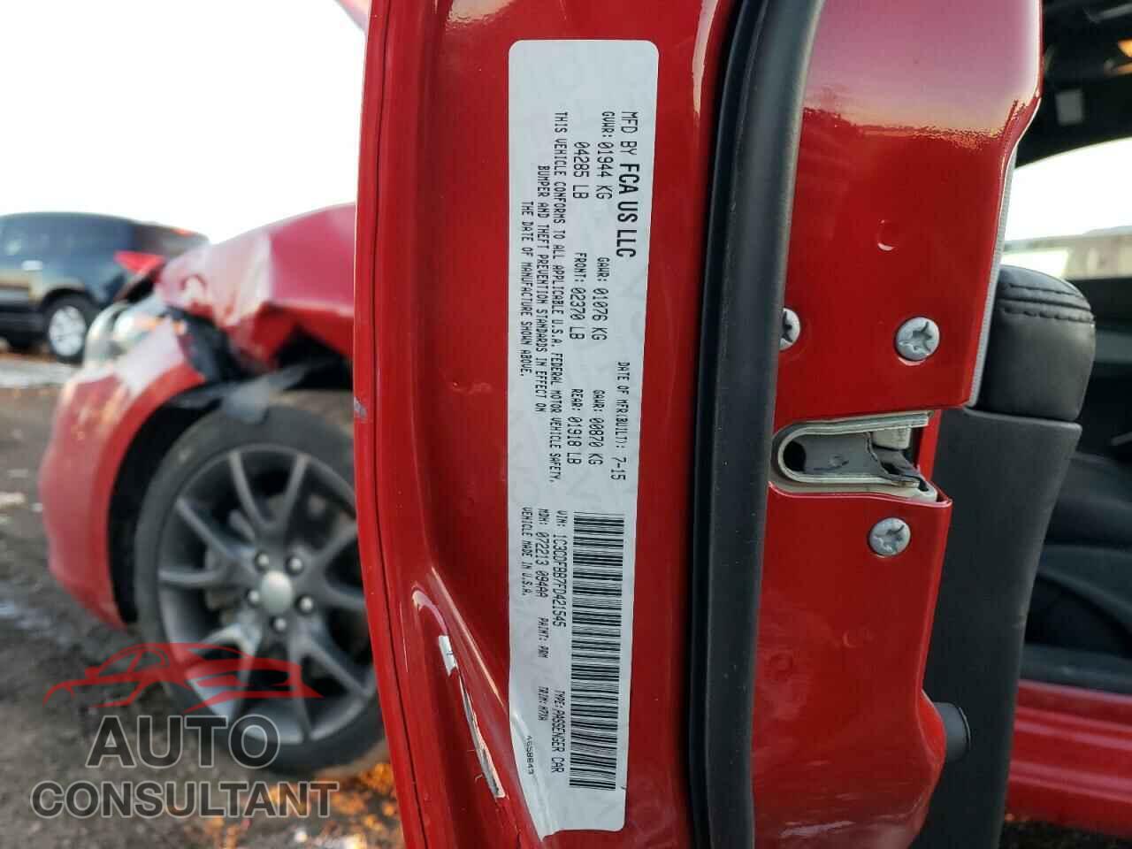DODGE DART 2015 - 1C3CDFBB7FD421545