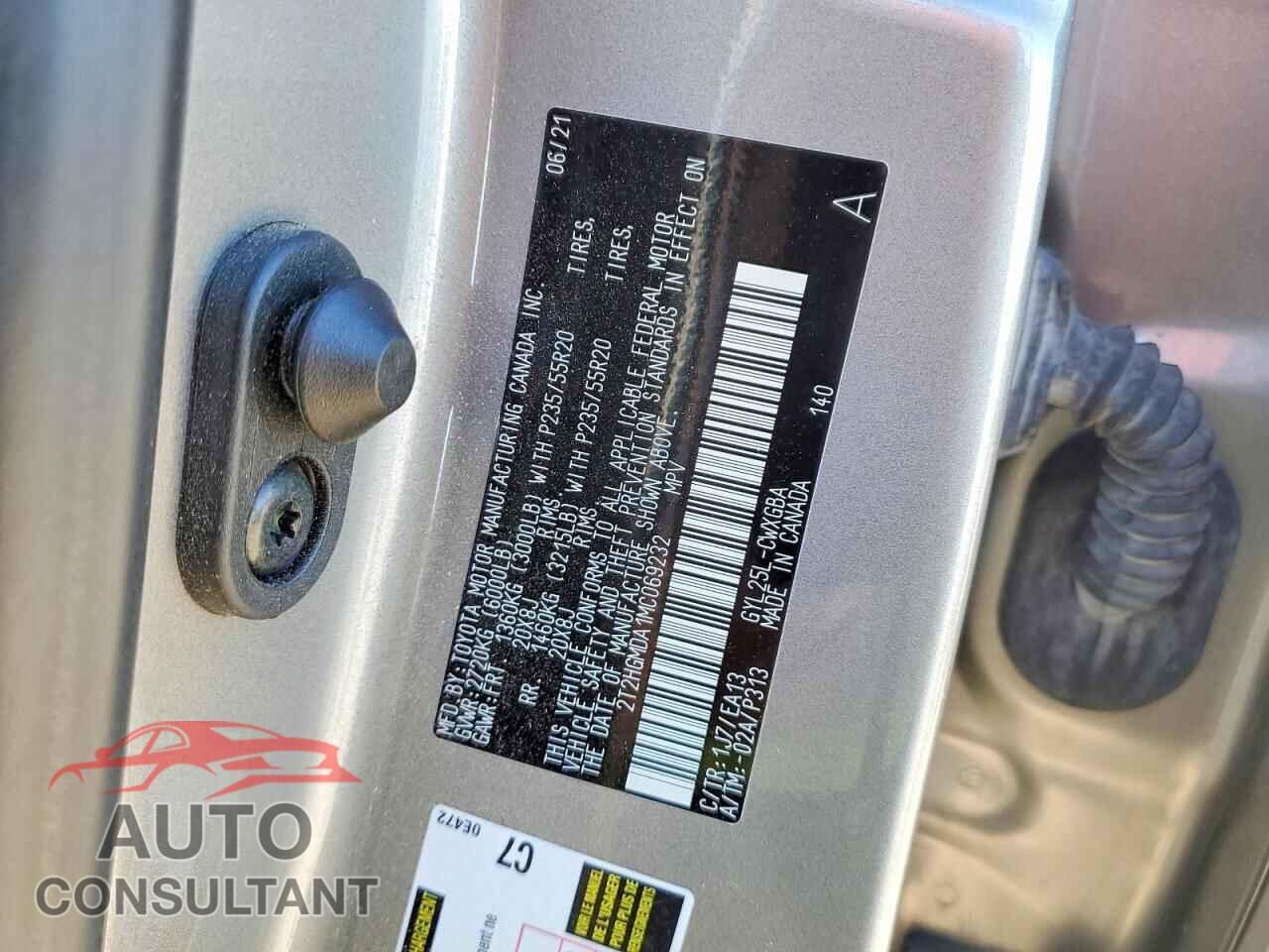LEXUS RX450 2021 - 2T2HGMDA1MC069232