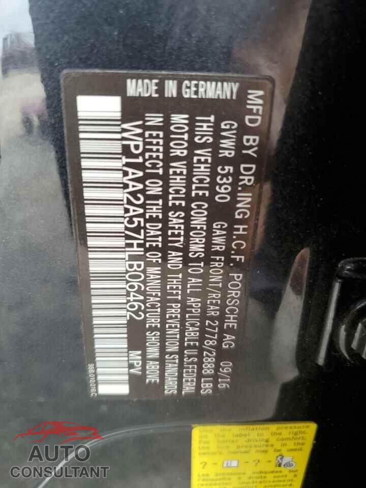 PORSCHE MACAN 2017 - WP1AA2A57HLB06462