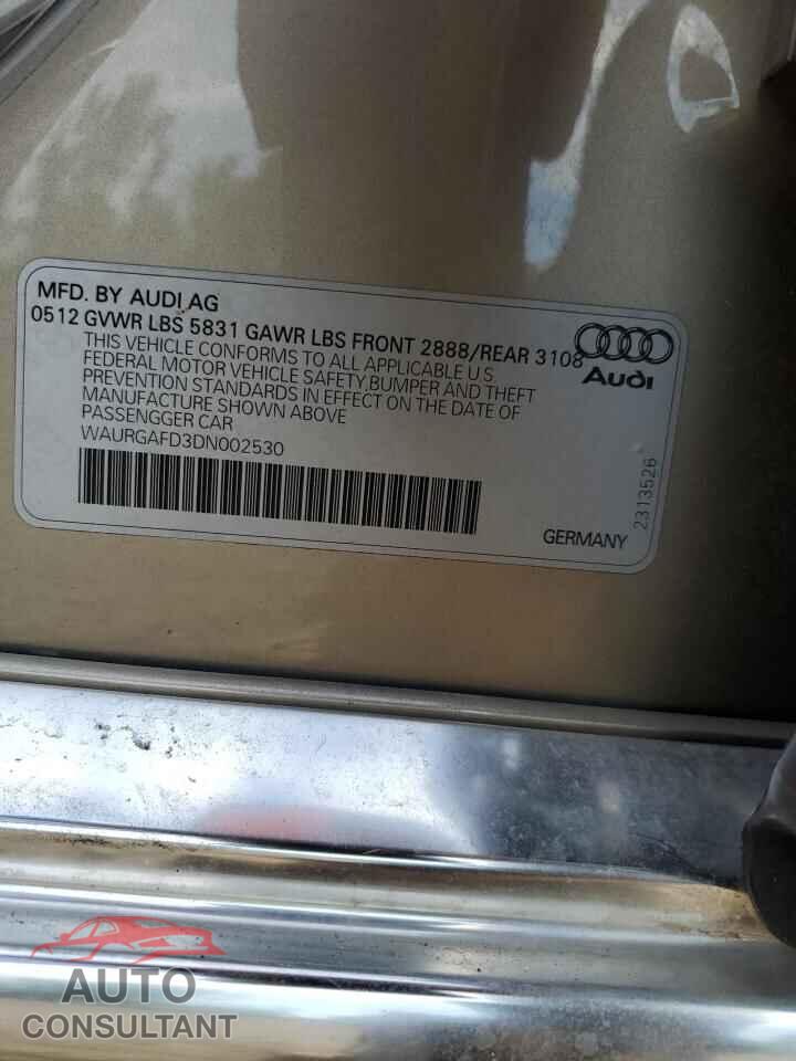 AUDI A8 2013 - WAURGAFD3DN002530
