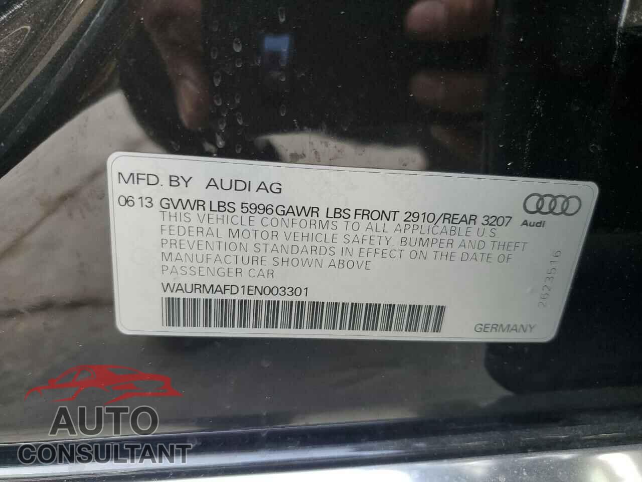 AUDI A8 2014 - WAURMAFD1EN003301