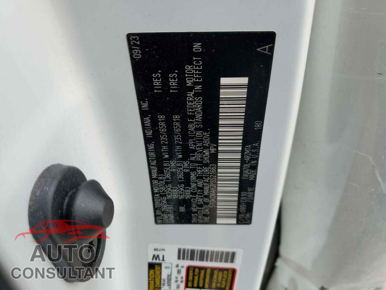 TOYOTA HIGHLANDER 2023 - 5TDKDRAH3PS521663