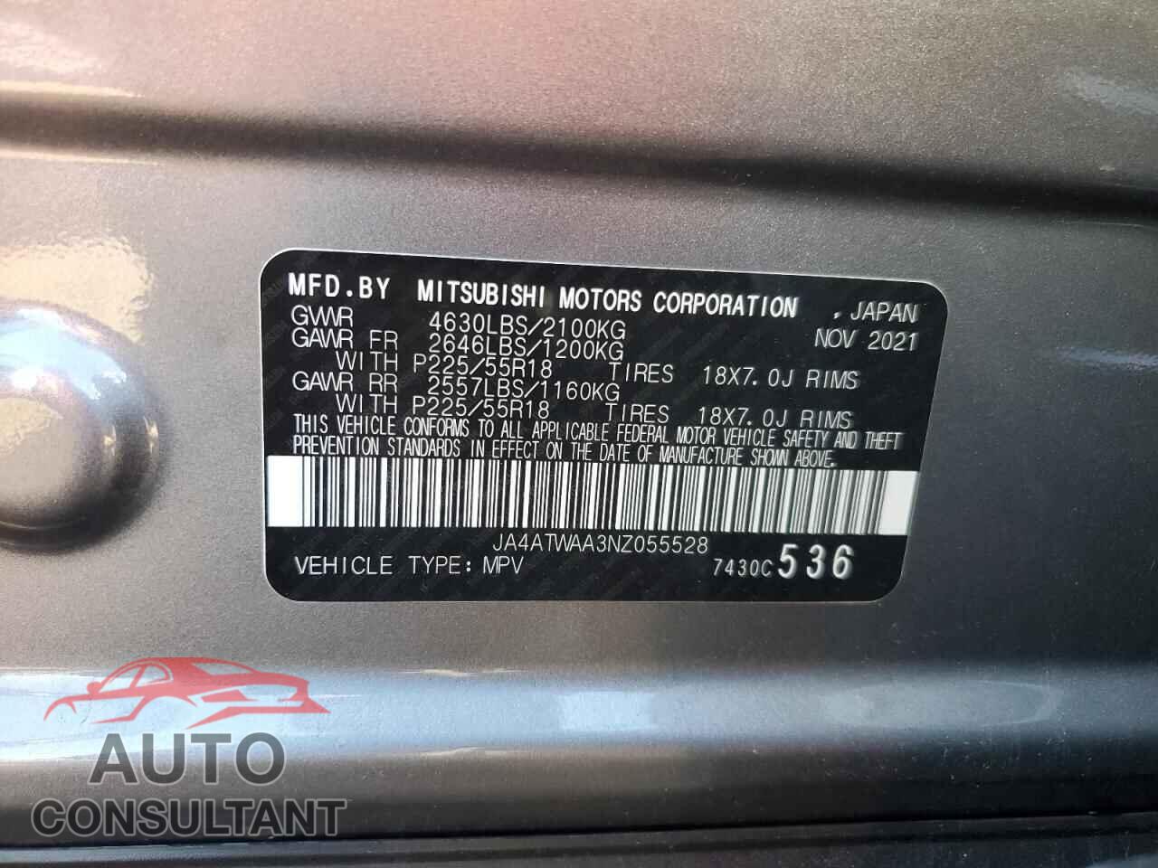 MITSUBISHI ECLIPSE 2022 - JA4ATWAA3NZ055528