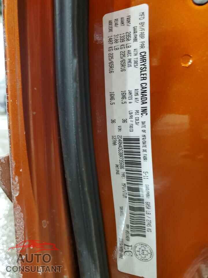 DODGE CARAVAN 2011 - 2D4RN4DG3BR735686
