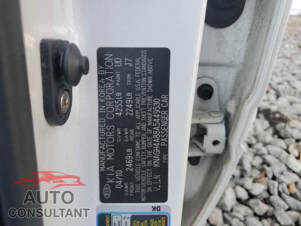 KIA OPTIMA 2010 - KNAGH4A88A5449530