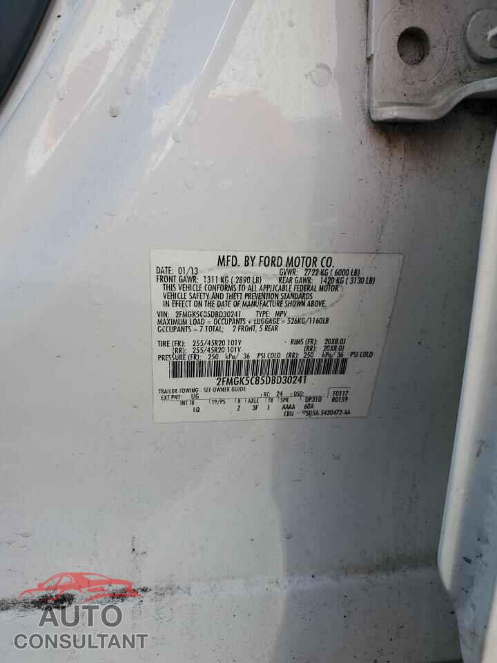 FORD FLEX 2013 - 2FMGK5C85DBD30241