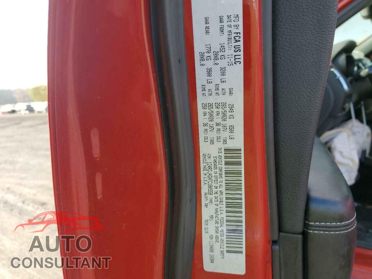 DODGE DURANGO 2015 - 1C4RDJAGXFC180558