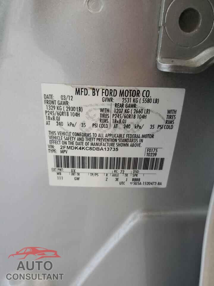 FORD EDGE 2013 - 2FMDK4KC8DBA13735