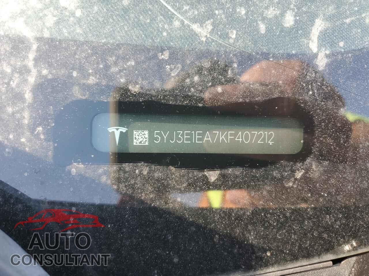 TESLA MODEL 3 2019 - 5YJ3E1EA7KF407212