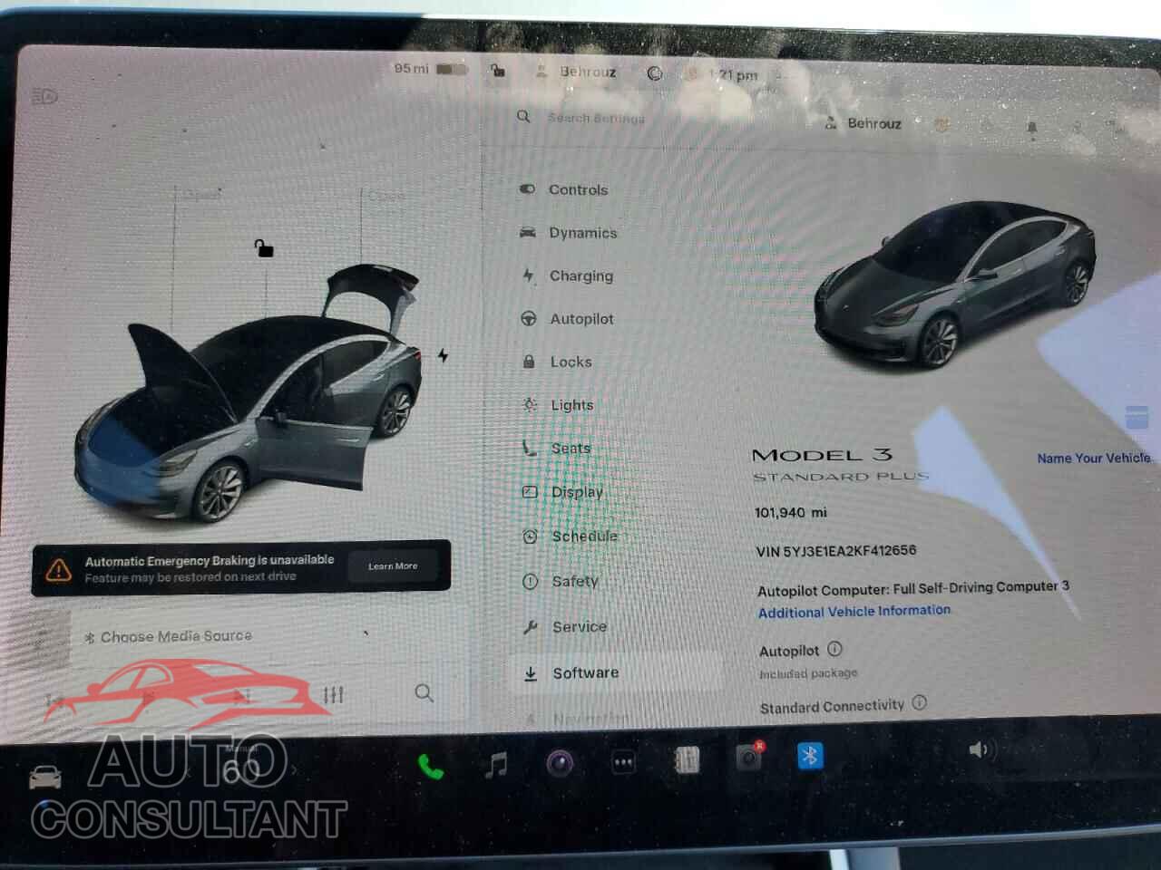 TESLA MODEL 3 2019 - 5YJ3E1EA2KF412656