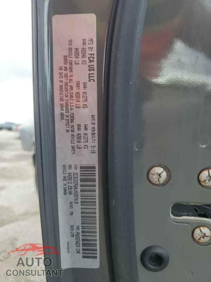 DODGE CHALLENGER 2018 - 2C3CDZAG0JH287018