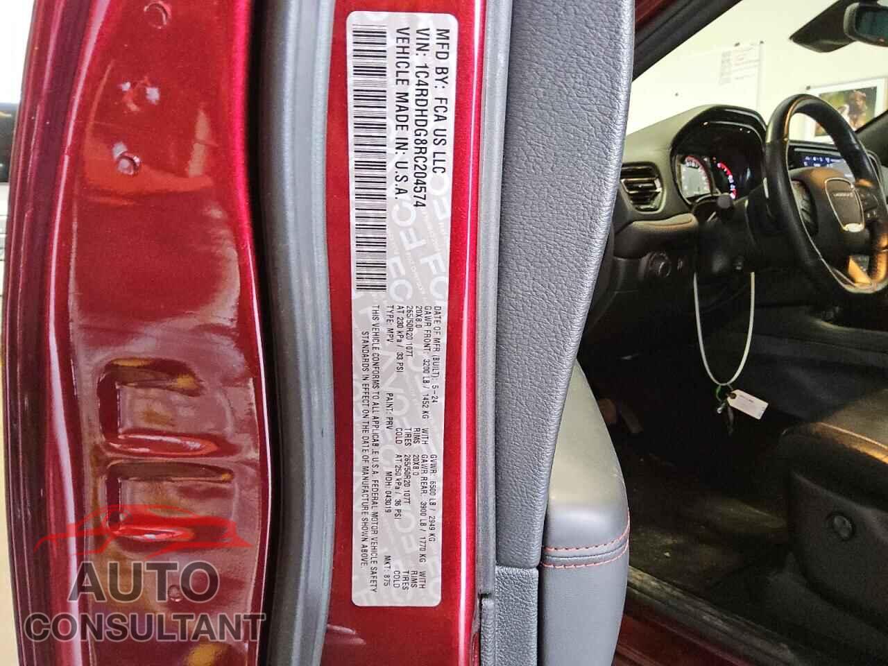 DODGE DURANGO 2024 - 1C4RDHDG8RC204574