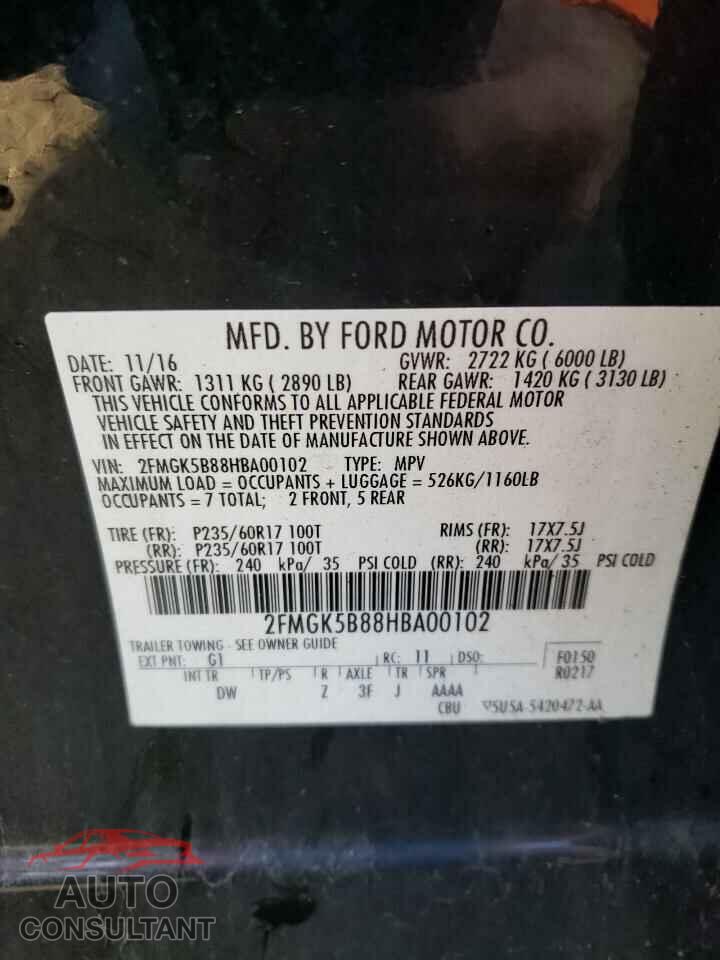 FORD FLEX 2017 - 2FMGK5B88HBA00102