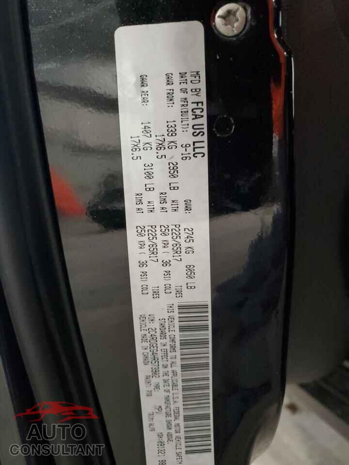 DODGE CARAVAN 2017 - 2C4RDGEG4HR573902