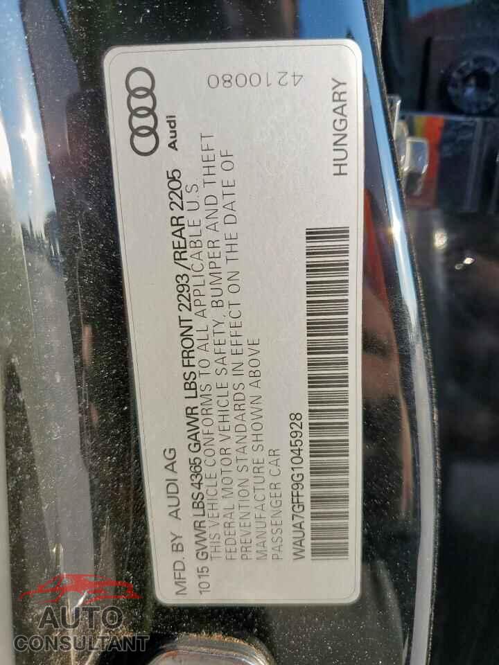 AUDI A3 2016 - WAUA7GFF9G1045928