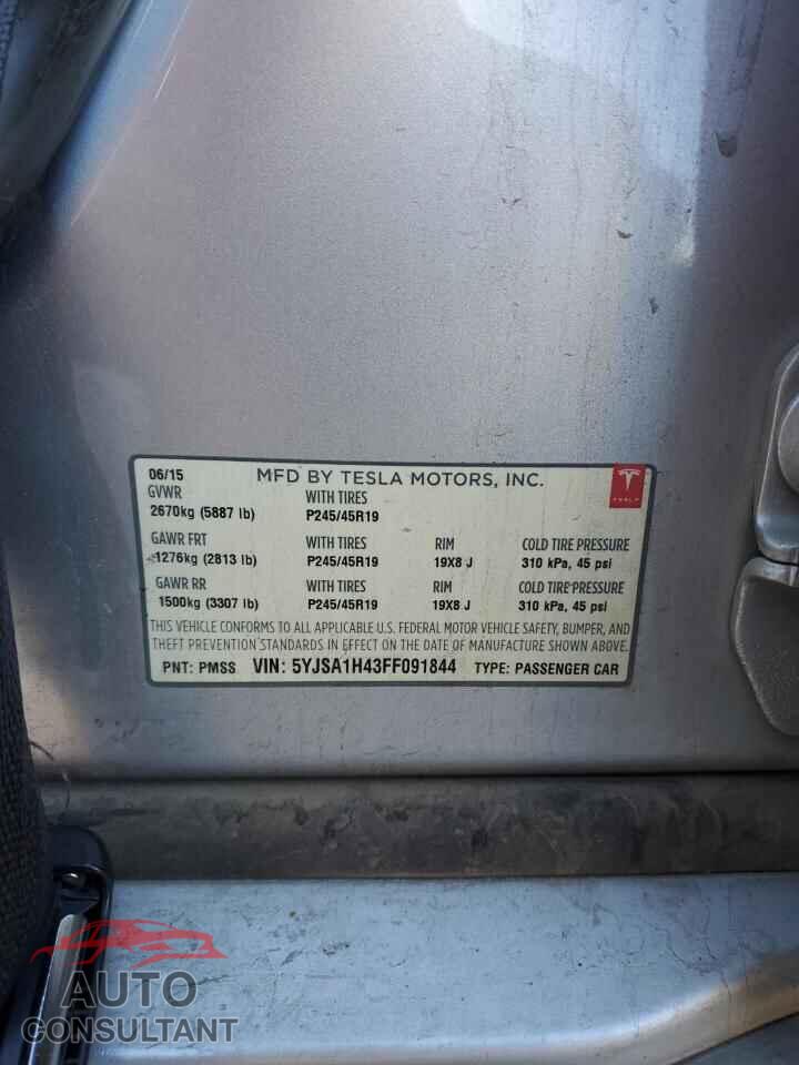 TESLA MODEL S 2015 - 5YJSA1H43FF091844