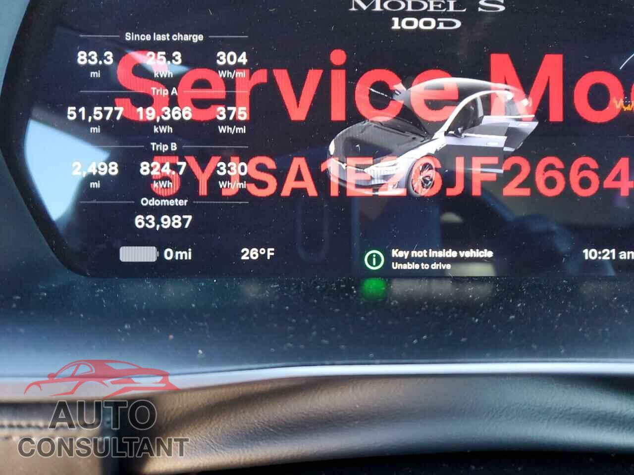 TESLA MODEL S 2018 - 5YJSA1E26JF266485