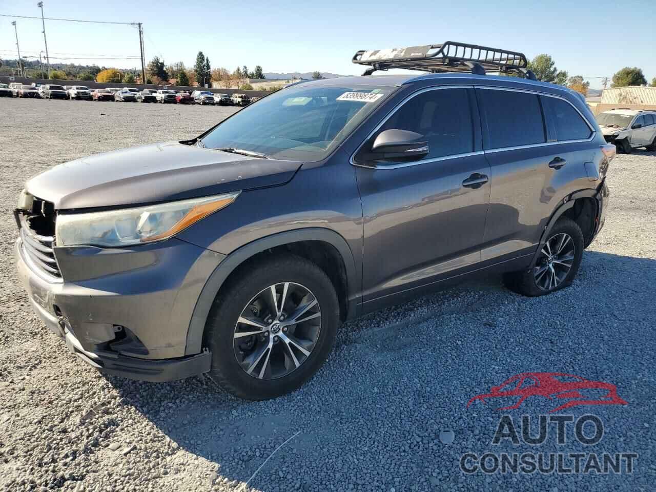 TOYOTA HIGHLANDER 2016 - 5TDKKRFH5GS122591