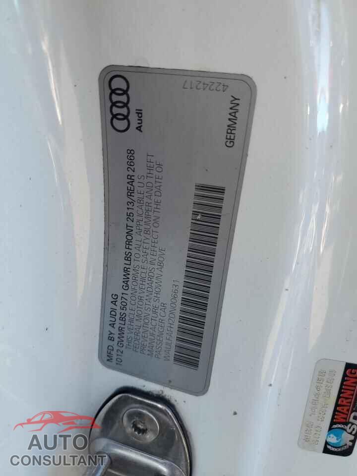 AUDI A5 2013 - WAULFAFH2DN006631