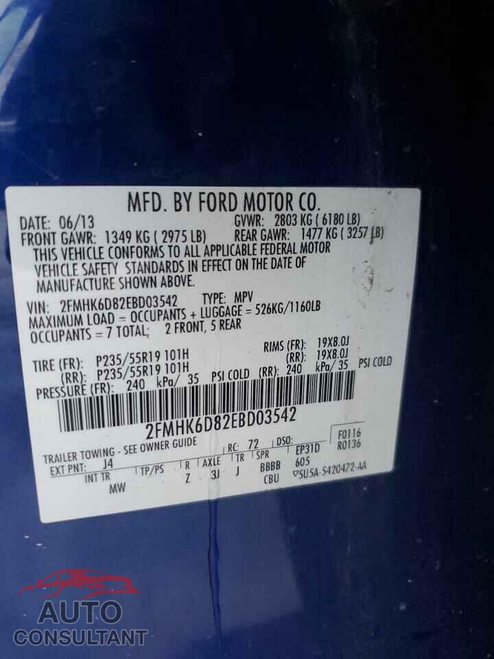 FORD FLEX 2014 - 2FMHK6D82EBD03542