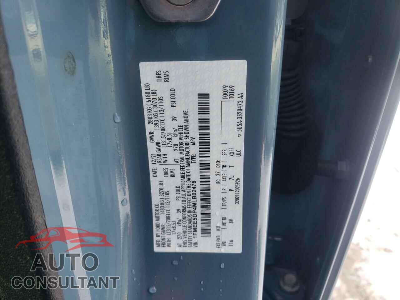 FORD BRONCO 2021 - 1FMEE5DP4MLB02476