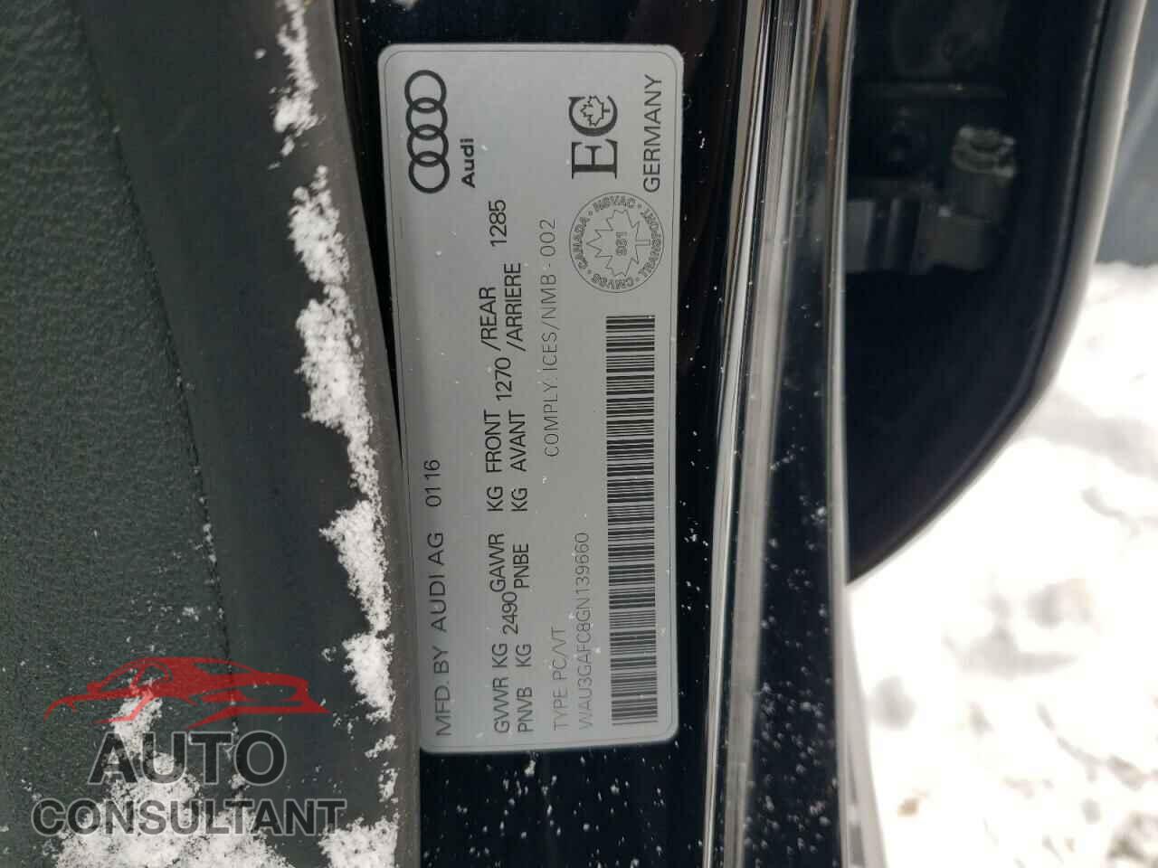 AUDI A7 2016 - WAU3GAFC8GN139660
