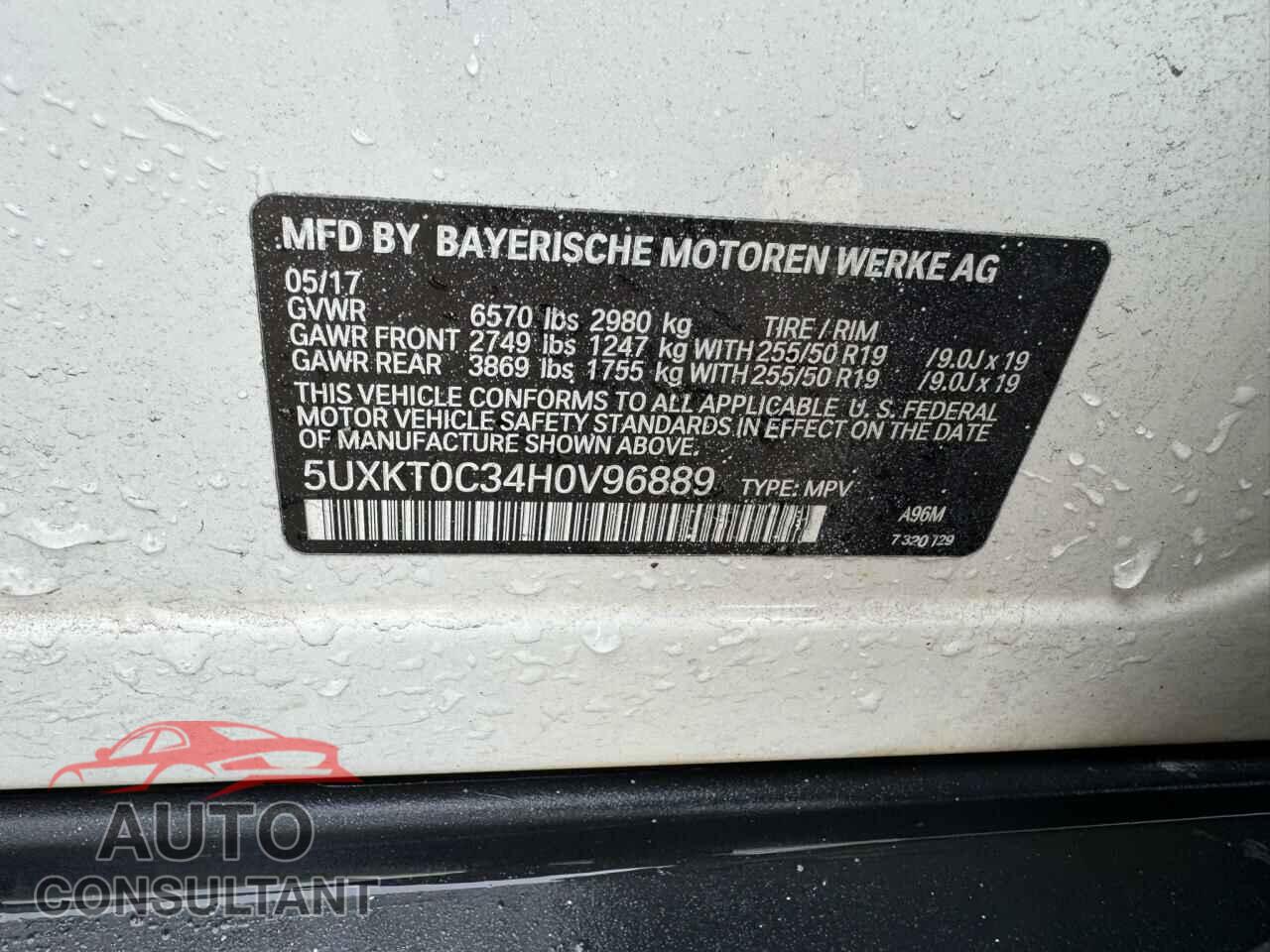 BMW X5 2017 - 5UXKT0C34H0V96889