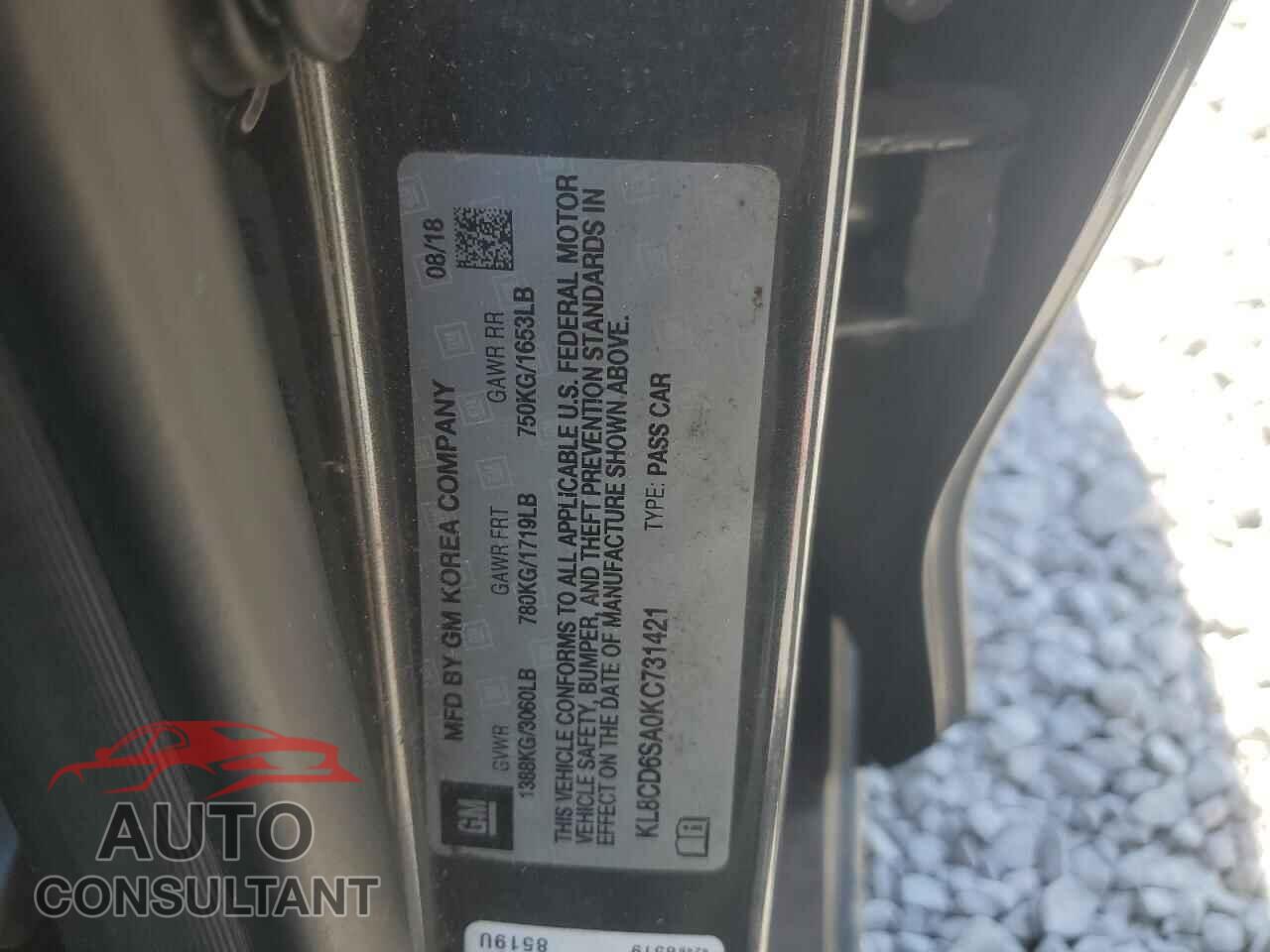 CHEVROLET SPARK 2019 - KL8CD6SA0KC731421