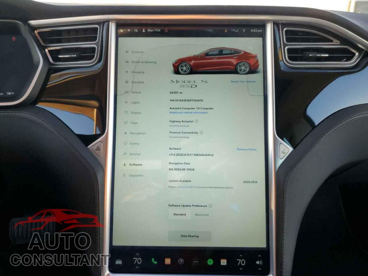 TESLA MODEL S 2015 - 5YJSA1E20FF120476