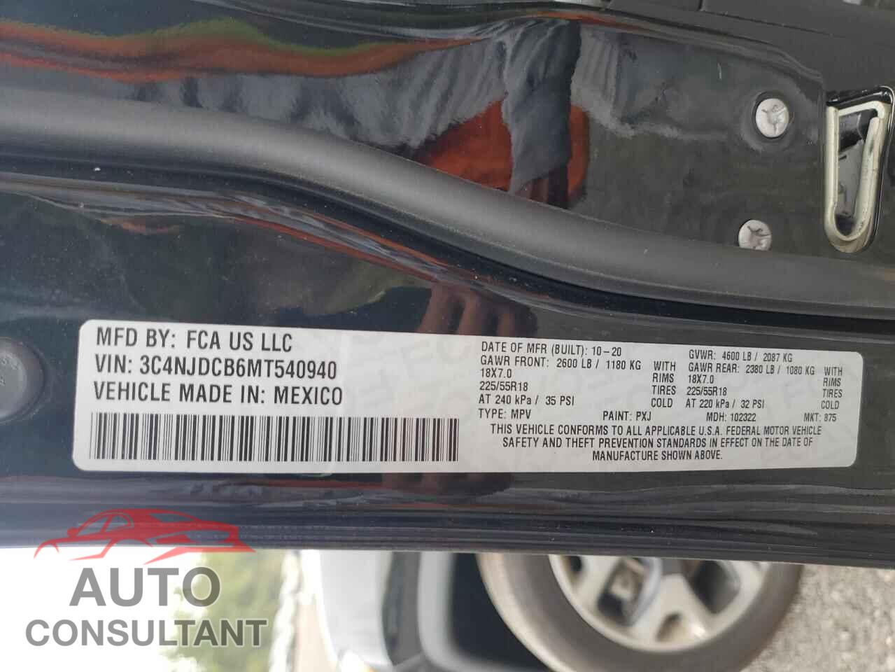 JEEP COMPASS 2021 - 3C4NJDCB6MT540940