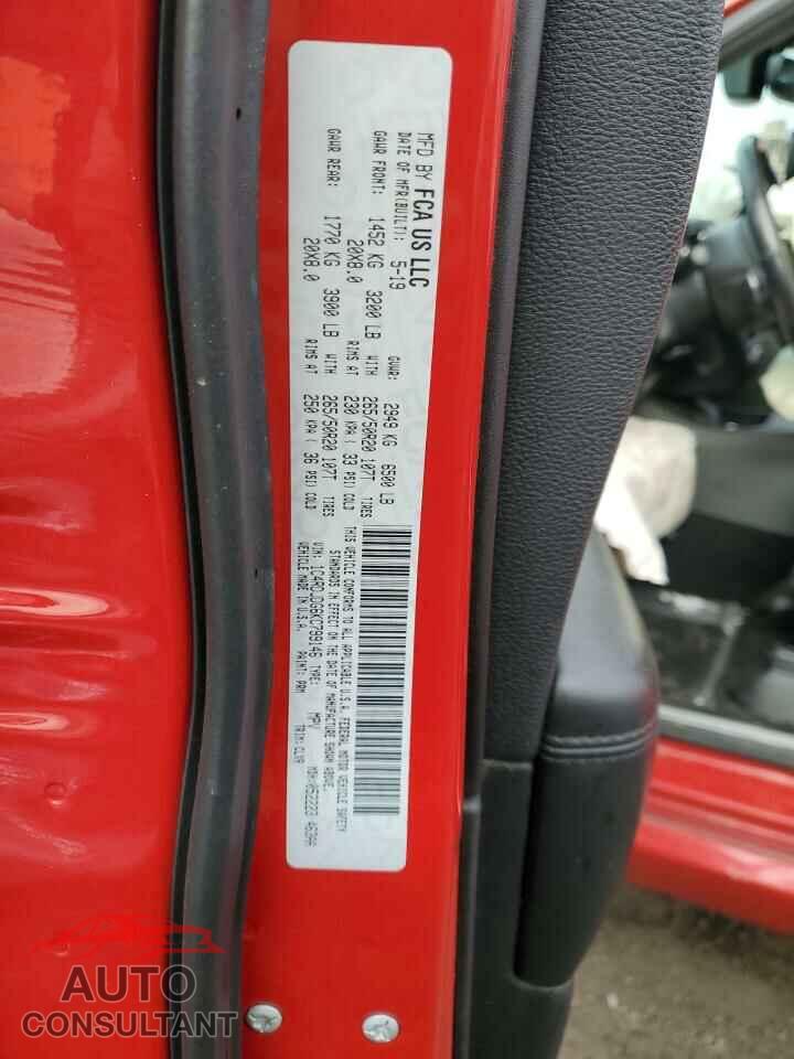 DODGE DURANGO 2019 - 1C4RDJDG6KC799146
