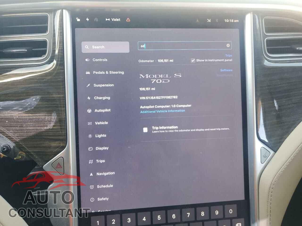 TESLA MODEL S 2015 - 5YJSA1S27FF082782