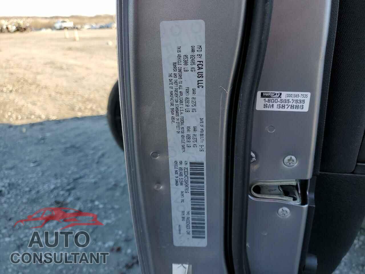 DODGE CHARGER 2016 - 2C3CDXCT2GH347016