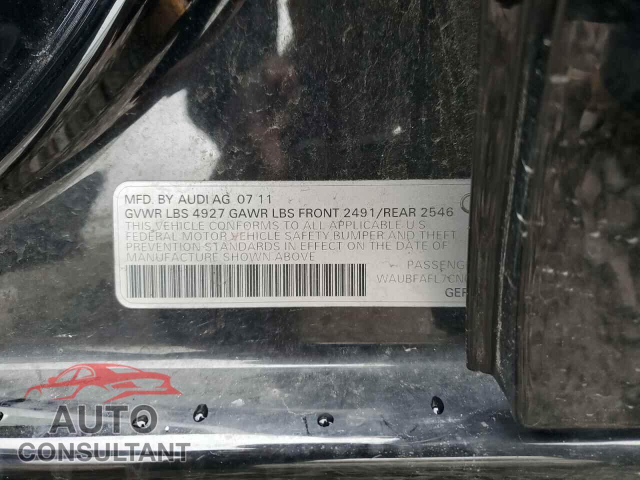 AUDI A4 2012 - WAUBFAFL7CN005151