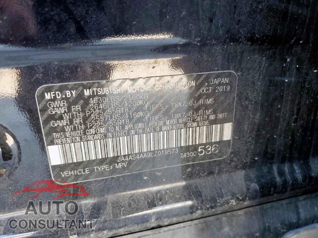 MITSUBISHI ECLIPSE 2020 - JA4AS4AA9LZ019573