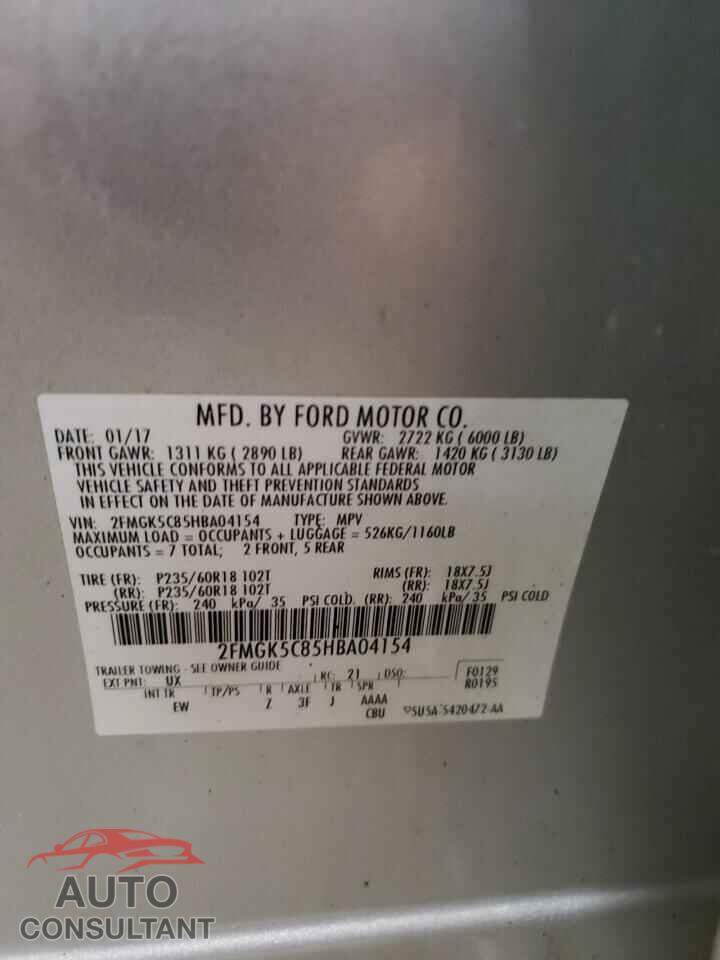 FORD FLEX 2017 - 2FMGK5C85HBA04154