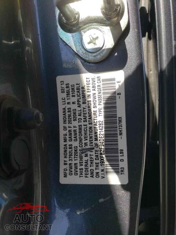 HONDA CIVIC 2013 - 19XFB2F94DE214282