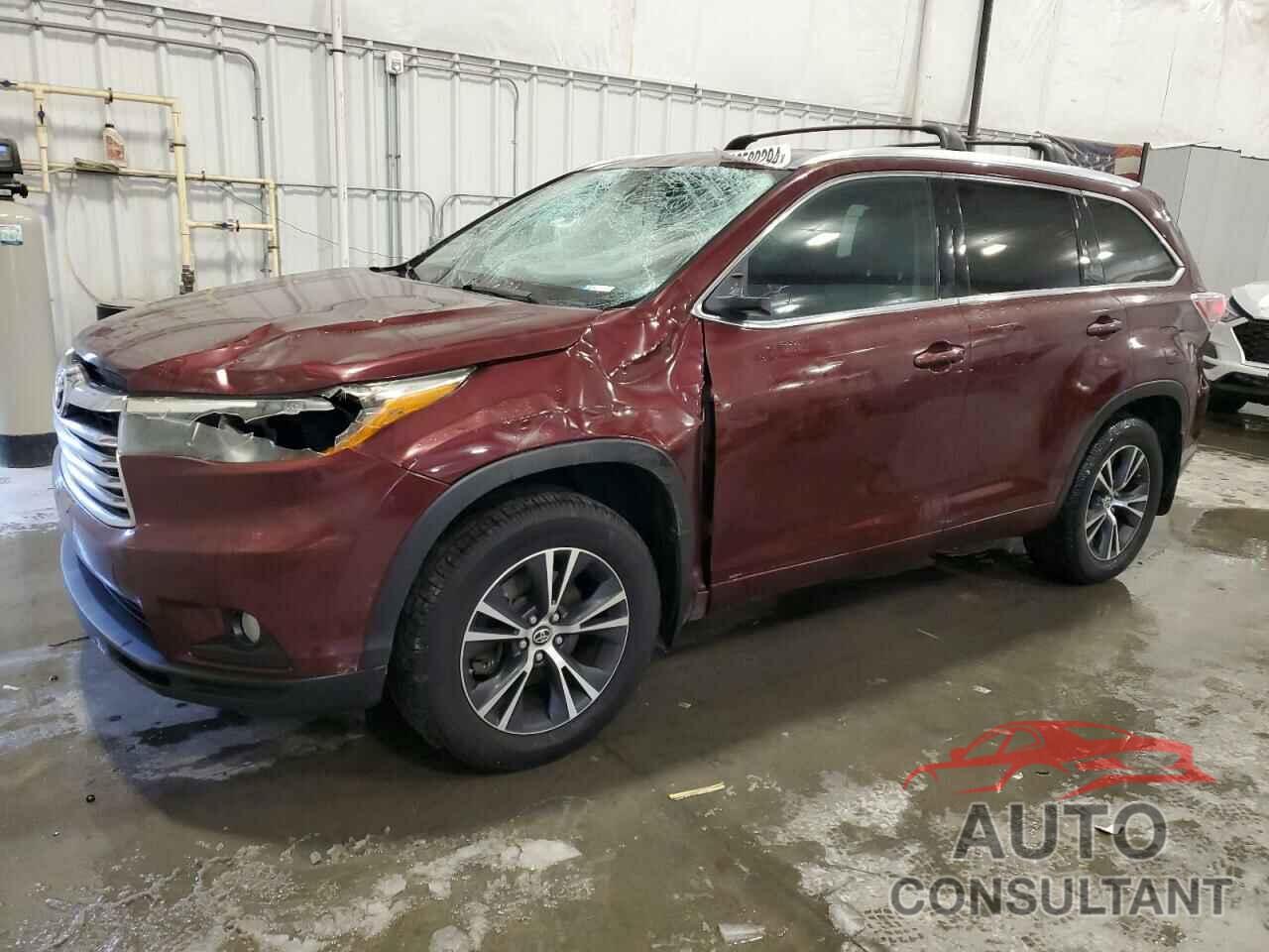 TOYOTA HIGHLANDER 2016 - 5TDJKRFHXGS226733